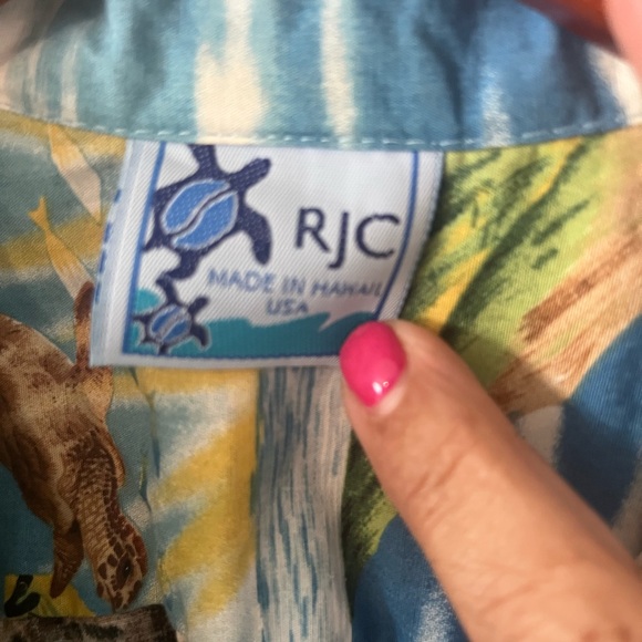 Kids Tropical Island Print Button‎ Down Shirt - Picture 2 of 7